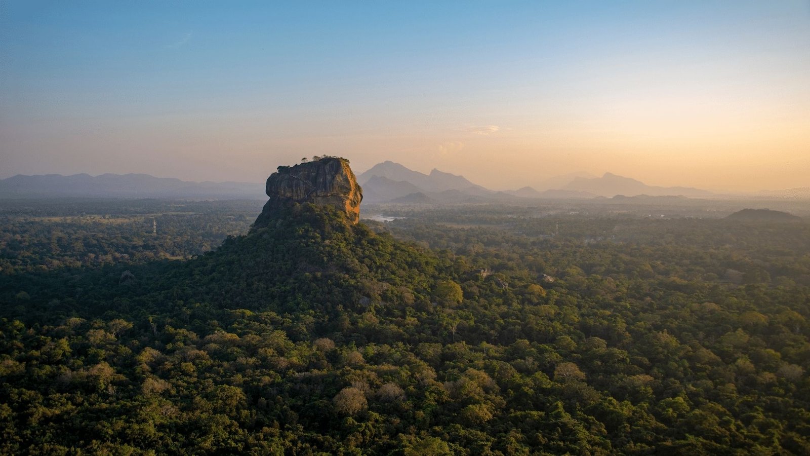 Sigiriya rock fortress at sunrise